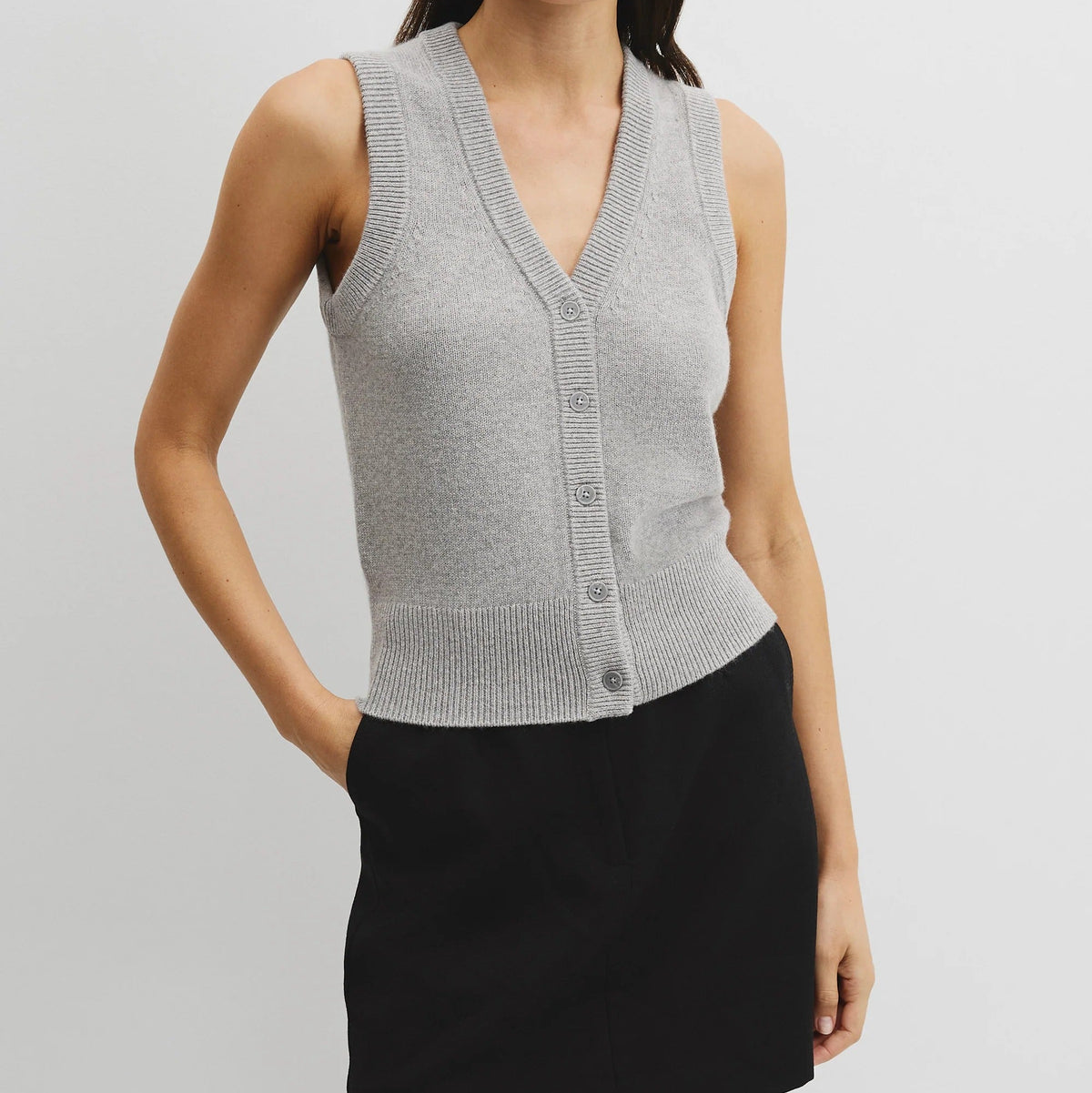 Cotton Cash Knit Vest