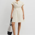 Cotton Shirred Waist Mini Dress