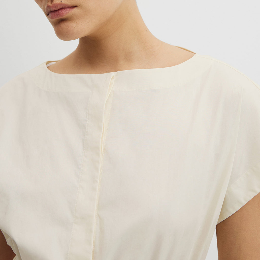 Cotton Shirred Waist Mini Dress