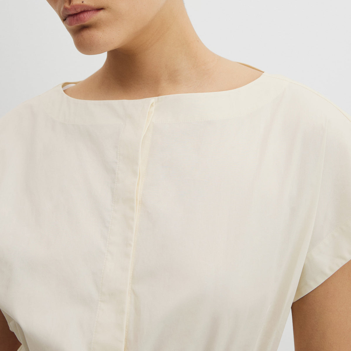 Cotton Shirred Waist Mini Dress