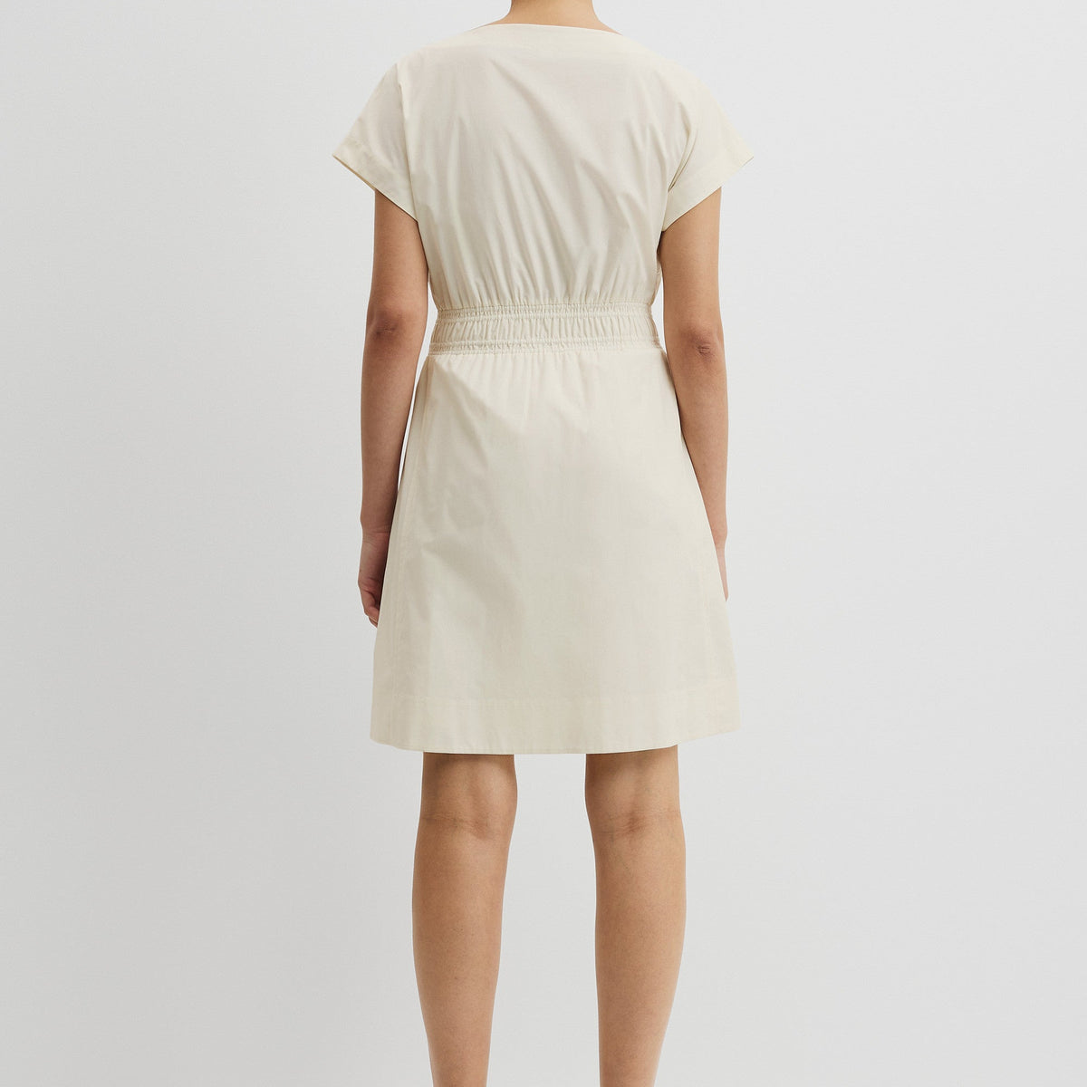 Cotton Shirred Waist Mini Dress