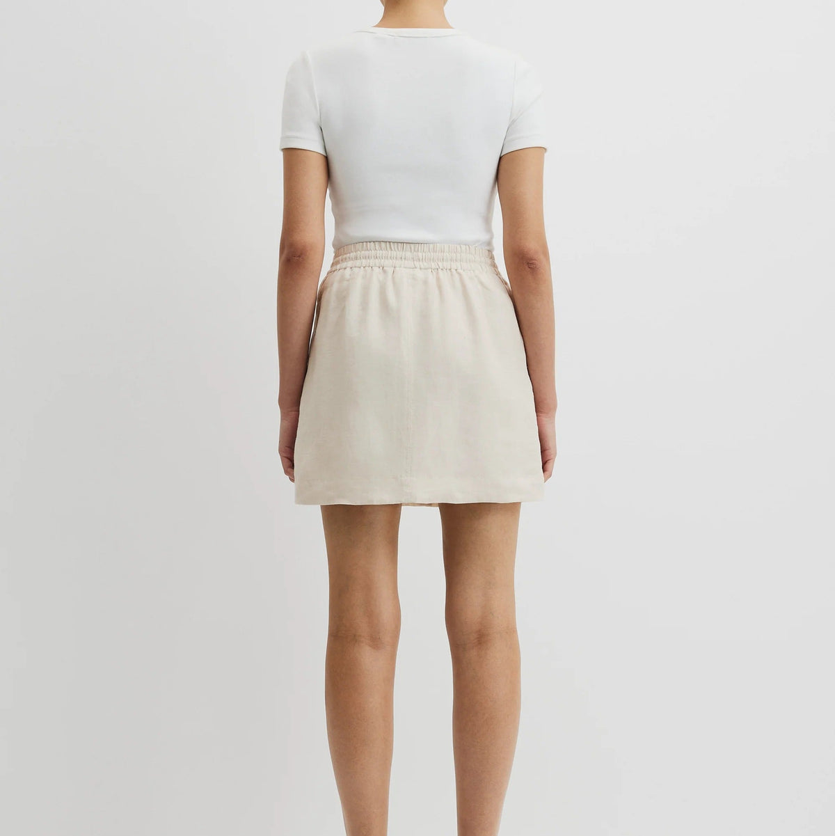 Pull On Linen Skirt