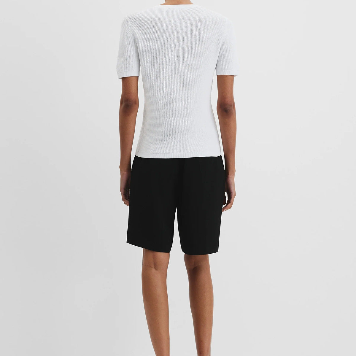 Short Sleeve Button Knit